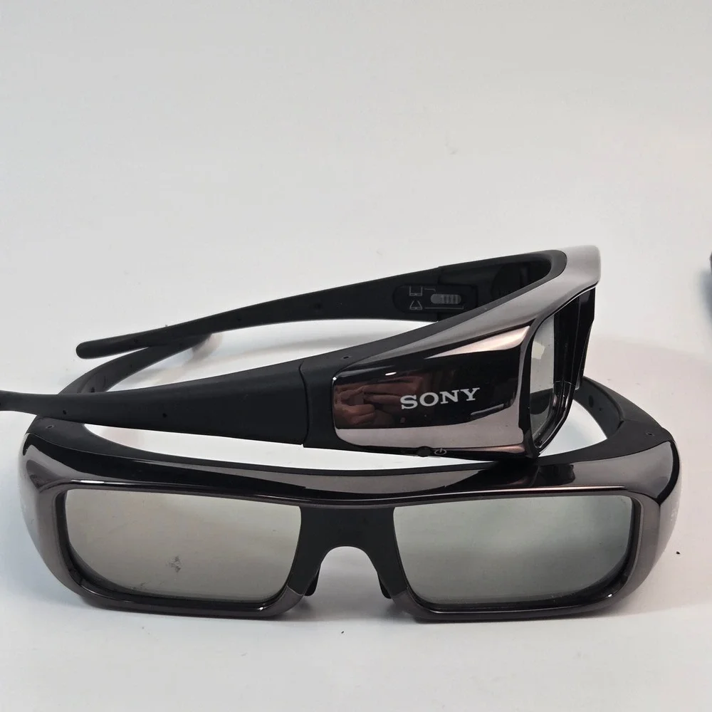 Sony TDG-BR100 Active 3D Glasses Lot of 2 for BRAVIA TV Gunmetal Black